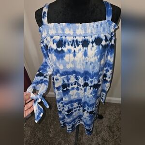 French Laundry XL Womens Tie Dye Dress
